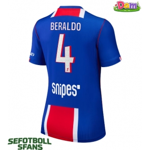 Paris Saint-Germain Lucas Beraldo #4 Hemmatröja Kvinnor 2026-27 Kortärmad